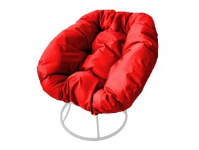 Кресло Пончик без ротанга красная подушка в Кусе - kusa.mebel74.com | фото