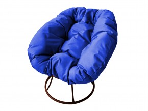 Кресло Пончик без ротанга синяя подушка в Кусе - kusa.mebel74.com | фото