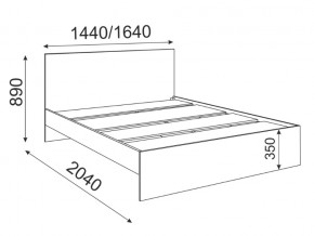 Кровать 1400 Осло модуль 4 с ящиками Дуб золото в Кусе - kusa.mebel74.com | фото 2