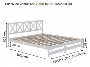 Кровать 2-х спальная Аист-8 Классика белый 1200х2000 мм в Кусе - kusa.mebel74.com | фото 2