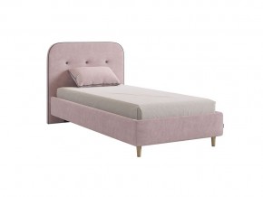 Кровать 900 Лео велюр нежно-розовый в Кусе - kusa.mebel74.com | фото