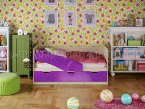 Кровать Бабочки 1600 Фиолетовый металлик в Кусе - kusa.mebel74.com | фото 1
