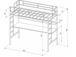 Кровать чердак Севилья 1 Коричневая в Кусе - kusa.mebel74.com | фото 2