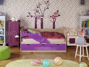 Кровать Дельфин-1 1800 Фиолетовый металлик в Кусе - kusa.mebel74.com | фото 1