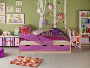Кровать Дельфин 1600 Фиолетовый металлик в Кусе - kusa.mebel74.com | фото