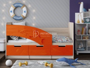 Кровать Дельфин-6 МДФ 1600 Апельсин металлик в Кусе - kusa.mebel74.com | фото