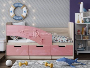 Кровать Дельфин-6 МДФ 1800 Розовый металлик в Кусе - kusa.mebel74.com | фото