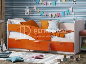 Кровать Дельфин МДФ 1600 Апельсин металлик в Кусе - kusa.mebel74.com | фото 1