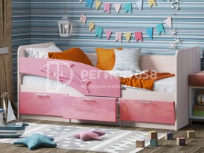 Кровать Дельфин МДФ 1600 Розовый металлик в Кусе - kusa.mebel74.com | фото
