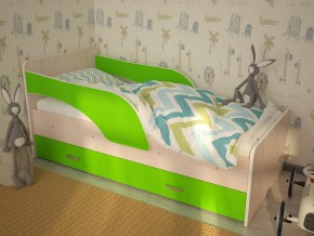 Кровать детская Максимка млечный дуб-лайм в Кусе - kusa.mebel74.com | фото 1