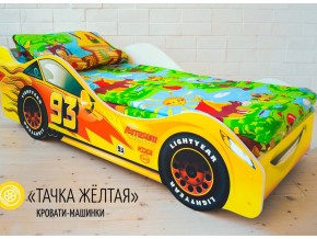 Кровать детская машина Тачка Желтая в Кусе - kusa.mebel74.com | фото