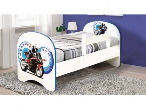 Кровать детская с фотопечатью без ящика Мотоцикл 700*1400 в Кусе - kusa.mebel74.com | фото 1