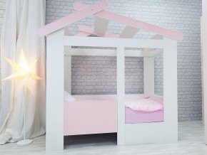 Кровать детская Теремок без ящика розовая в Кусе - kusa.mebel74.com | фото 1