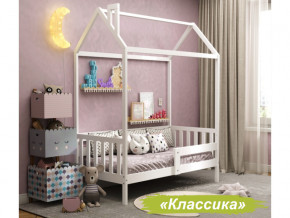 Кровать Домик Аист-1 Классика белый 1600х800 в Кусе - kusa.mebel74.com | фото 1