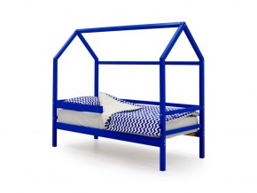 Кровать-домик Svogen с бортиком синий в Кусе - kusa.mebel74.com | фото
