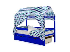 Кровать-домик Svogen с ящиками и бортиком синий в Кусе - kusa.mebel74.com | фото 5