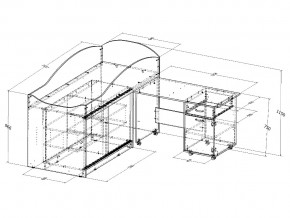 Кровать Дюймовочка 3 с лестницей Дельта 23.4 Розовый в Кусе - kusa.mebel74.com | фото 2