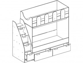 Кровать двухъярусная Бемби-11 МДФ Мята в Кусе - kusa.mebel74.com | фото 2