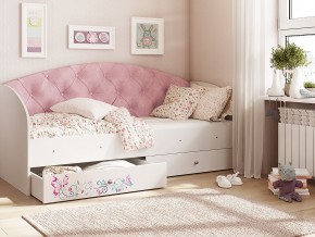 Кровать Эльза Белый-розовый в Кусе - kusa.mebel74.com | фото