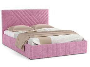 Кровать Гамма 1400 с основанием велюр тенерифе розовый в Кусе - kusa.mebel74.com | фото