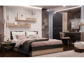 Кровать Ким 1400 Графит софт, сонома в Кусе - kusa.mebel74.com | фото 2