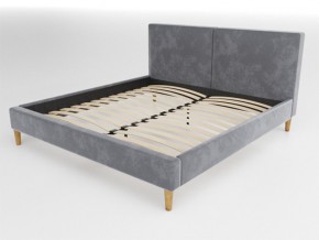 Кровать Линси 1400 серый в Кусе - kusa.mebel74.com | фото 1