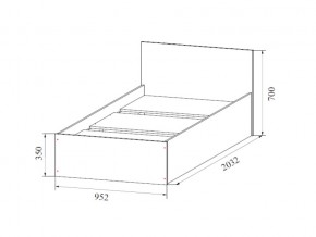 Кровать одинарная (Без матраца 0,9*2,0) в Кусе - kusa.mebel74.com | фото