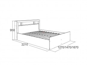 Кровать Ольга 19 1400 в Кусе - kusa.mebel74.com | фото 2