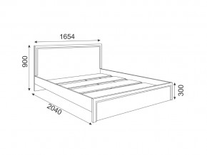 Кровать с настилом Беатрис модуль 6 Орех гепланкт в Кусе - kusa.mebel74.com | фото 2