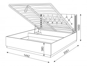 Кровать с подъемным механизмом М26 Тиффани в Кусе - kusa.mebel74.com | фото 3