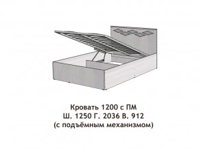 Кровать с подъёмный механизмом Диана 1200 в Кусе - kusa.mebel74.com | фото 2