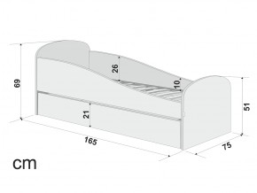Кровать с ящиком Letmo авокадо (рогожка) в Кусе - kusa.mebel74.com | фото 2