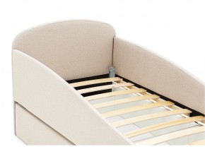 Кровать с ящиком Letmo карамель (рогожка) в Кусе - kusa.mebel74.com | фото 3