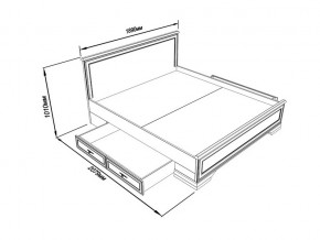 Кровать S320-LOZ/180 с выкатными тумбами Кентаки Белый в Кусе - kusa.mebel74.com | фото 2