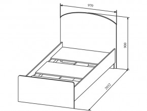Кровать Сканди КРД900.1 в Кусе - kusa.mebel74.com | фото 2