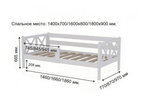 Кровать софа Аист-3 Классика белый 1400х700 мм в Кусе - kusa.mebel74.com | фото 2