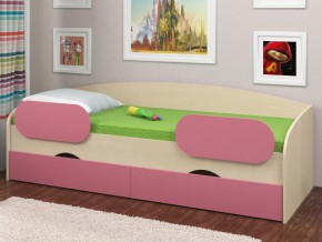 Кровать Соня 2 дуб молочный-розовый в Кусе - kusa.mebel74.com | фото 2