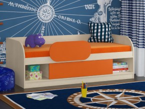 Кровать Соня 4 дуб молочный-оранжевый в Кусе - kusa.mebel74.com | фото 3