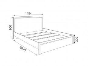 Кровать стандарт с настилом 1400 Беатрис модуль 16 Дуб млечный в Кусе - kusa.mebel74.com | фото 2