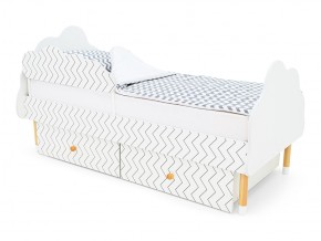 Кровать Stumpa Облако бортик и ящики рисунок Геометрия Зигзаги в Кусе - kusa.mebel74.com | фото