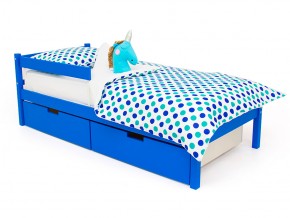 Кровать Svogen classic с ящиками и бортиком синий в Кусе - kusa.mebel74.com | фото 1
