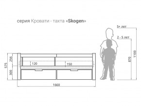 Кровать-тахта Svogen с ящиками и бортиком бежевый в Кусе - kusa.mebel74.com | фото 3