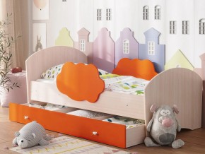 Кровать Тучка с ящиком дуб-оранж в Кусе - kusa.mebel74.com | фото