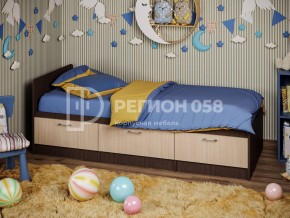 Кровать Юниор-5 ЛДСП Венге в Кусе - kusa.mebel74.com | фото