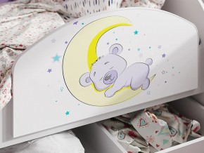 Кровать Звездочка с бортиком Белый-фиолетовый в Кусе - kusa.mebel74.com | фото 2