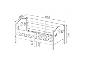 Кроватка-софа Звездочки 800х1600 мм в Кусе - kusa.mebel74.com | фото 2