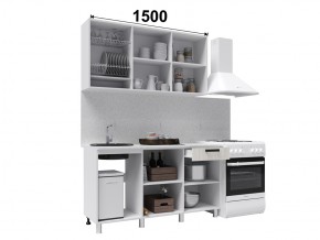 Кухня Диор 1500 дуб крафт белый/дуб крафт табачный в Кусе - kusa.mebel74.com | фото 2