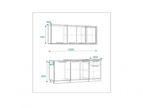 Кухонный гарнитур 11 Грецкий орех 1500 в Кусе - kusa.mebel74.com | фото 2