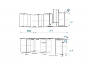 Кухонный гарнитур 13 Грецкий орех 1200*1800 левый в Кусе - kusa.mebel74.com | фото 2