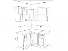 Кухонный гарнитур 15 Белый Вегас 1200х1400 мм в Кусе - kusa.mebel74.com | фото 2